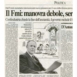 	Introduzione dell'Euro, Il Messaggero, 20-5-97,	
